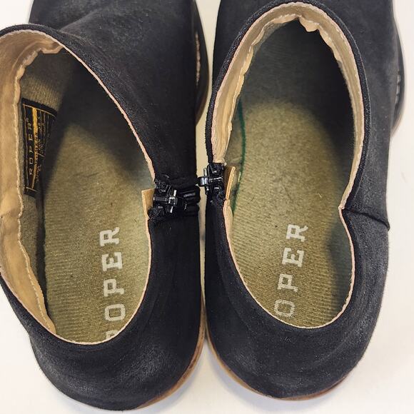 Roper Sofia Black Snip Toe Western Ankle Boots Booties Women Size 7.5 Side Zip - Picture 7 of 9